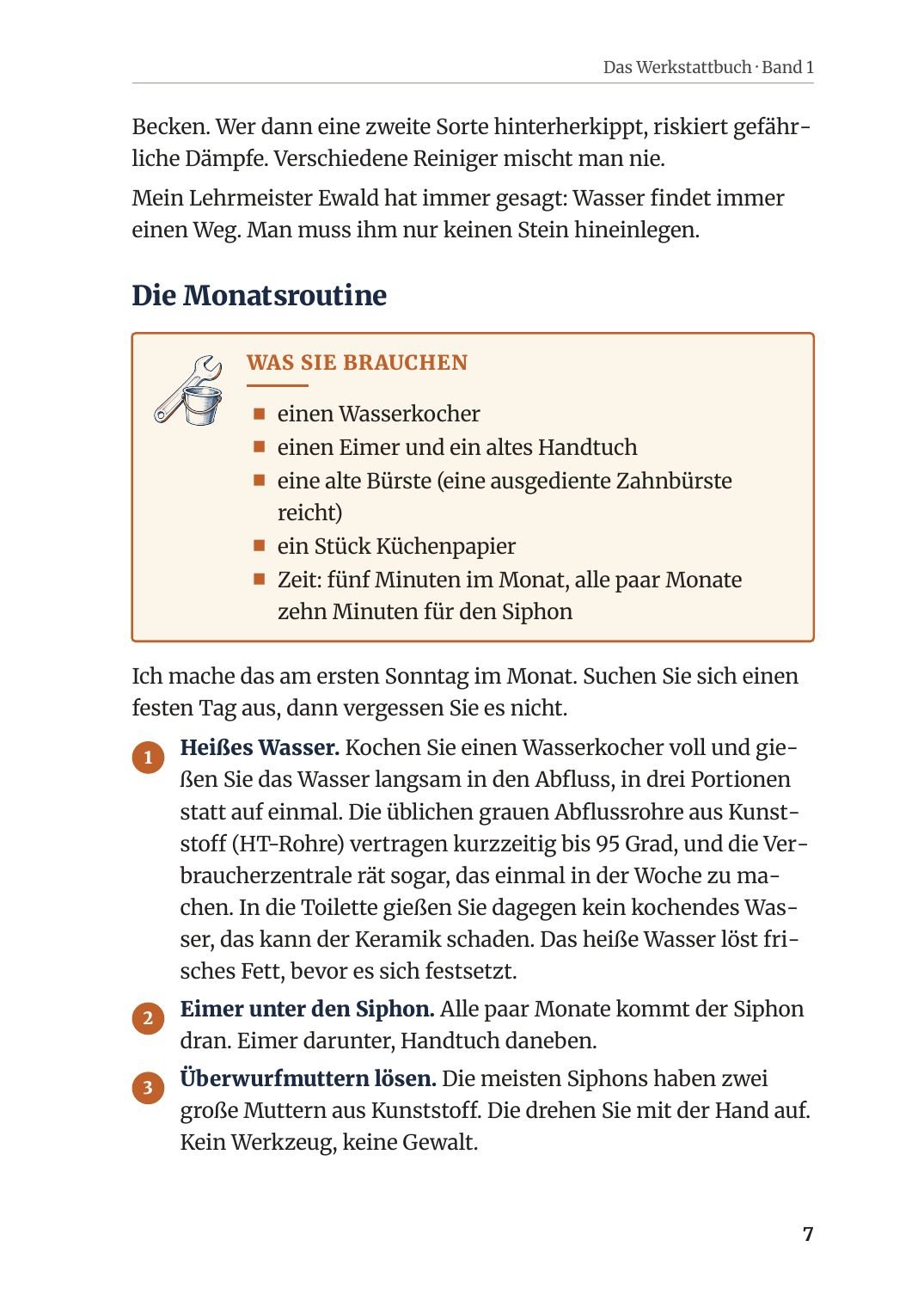 Leseprobe: Die Monatsroutine